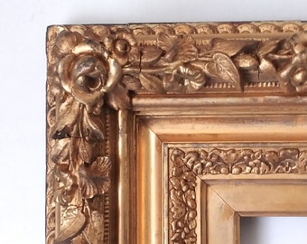 Elegant Edwardian Rose Leaf Ornament Frame 28" x 34"