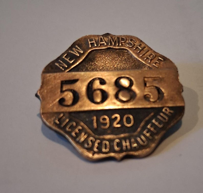 Unh Pin 1920 New Hampshire Chauffeur License Pin and Bus Token - Etsy