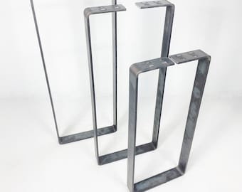 Pata de mesa de consola para pasillo, base de muebles de metal, soportes de escritorio, estilo industrial moderno, rústico, para el hogar, barra plana de 40 x 6 mm