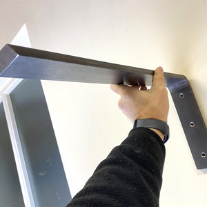 Metalen beugel voor zware lasten, aanrecht, graniet, marmer, gootsteen, stenen plankdrager, zwaar uitgevoerd