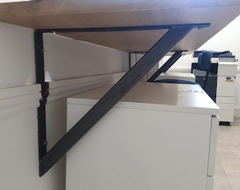 Heavy Duty Metal Bracket, Floating Desk Table, Shelf, Sink Wall Mounted, Breakfast, Solid Strong Steel Bracket