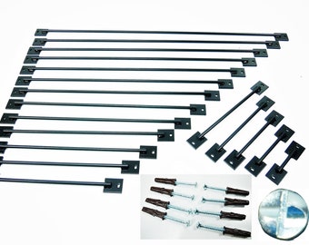 Window Security Bar Black Clutch Head Security Screw Straight Protection Garage Home Office Farm Rustic Shed Industrial Anti Taper