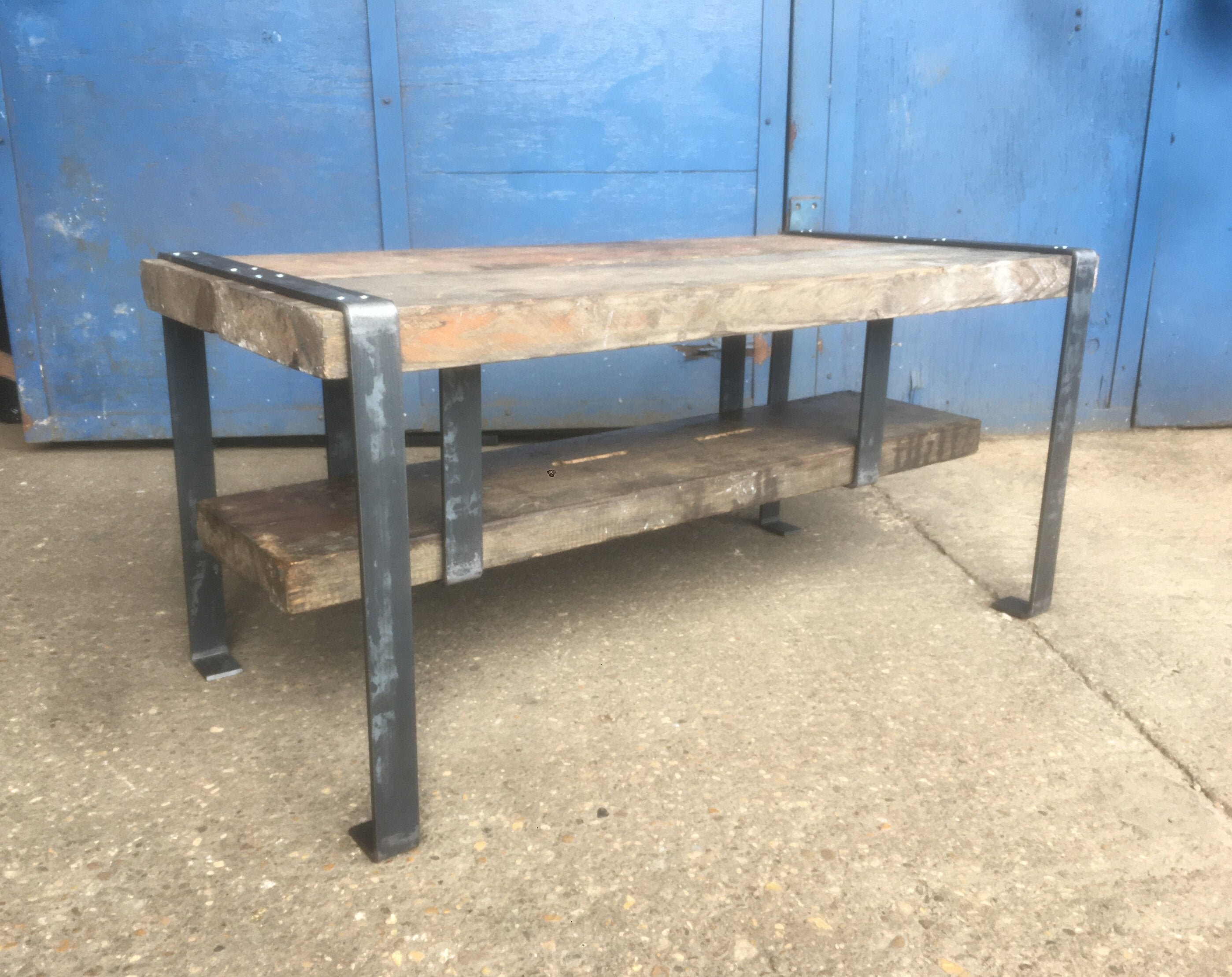 Set Coffee Table Legs Metal Frame Flat Bar Industrial Design Etsy