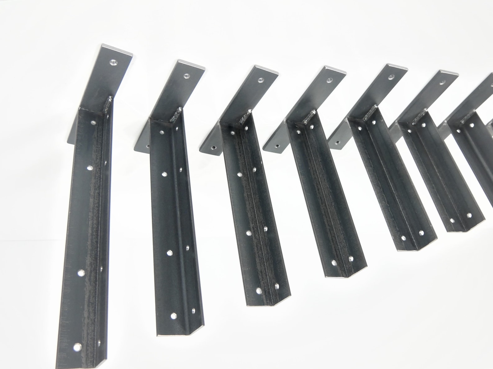 Pair Alcove Shelf Angle Steel T Brackets Shelves Corner Etsy