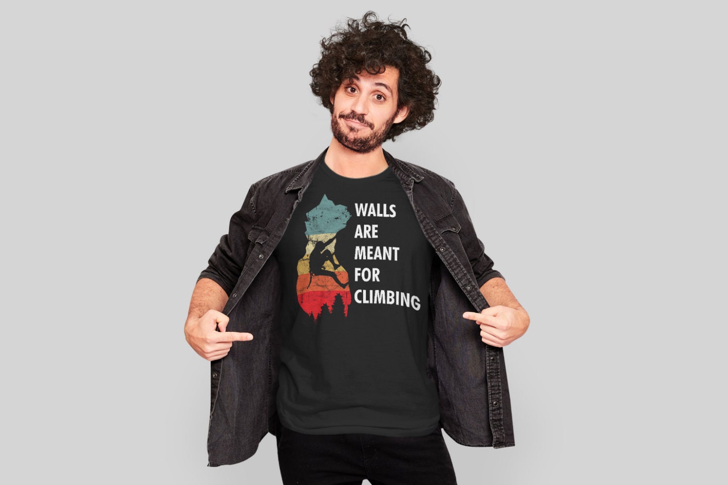 Walls Are Meant to for Climbing Rock Climb Unisex Jersey Short Sleeve