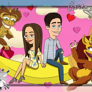 We draw you in your favorite animated TV show style, Custom cartoon portrait