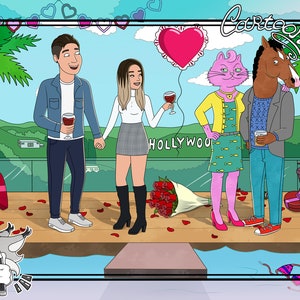Portrait im Cartoon Stil, personalisiertes Geschenk