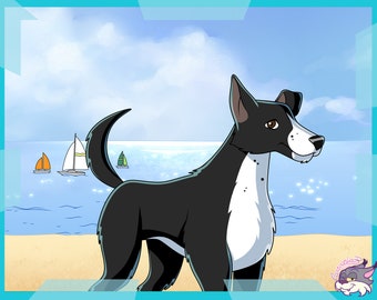 Custom Pet Portrait | Cat, Dog, Horse, Rabbit, Portrait From Photo | Cartoon Style | Custom Gift |