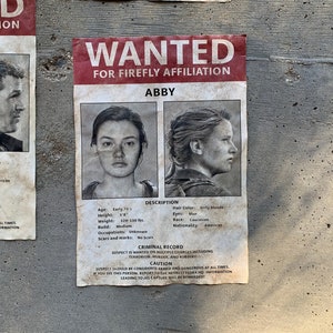 Abby Part I Wanted Poster |  The Last of Us Part I