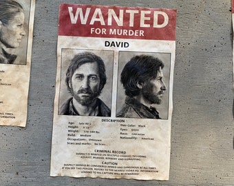 David Part I Wanted Poster |  The Last of Us Part I