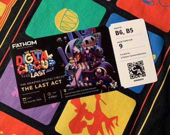 Personalized PHYSICAL The Last Act Souvenir Movie Ticket | The Amazing Digital Circus