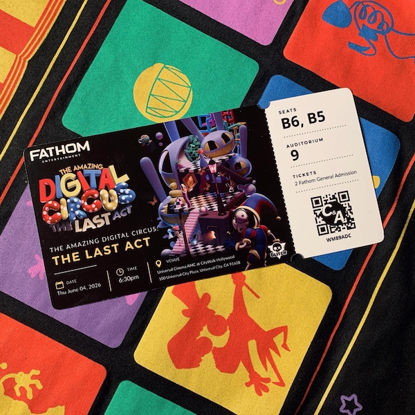 Personlig FYSISK souvenirbiljett till The Last Act | The Amazing Digital Circus