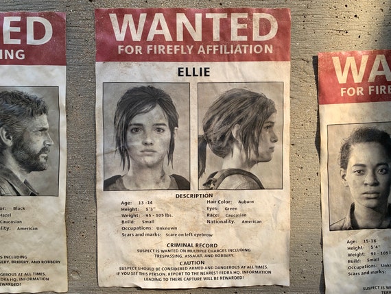 Ellie Part I Wanted Poster the Last of Us Part I -  Denmark