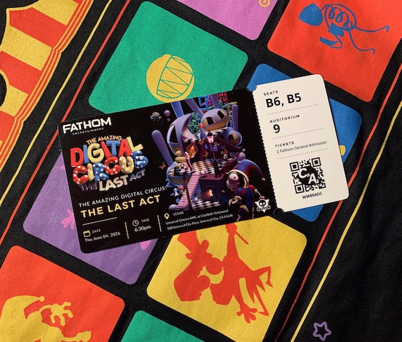 Personalized PHYSICAL The Last Act Souvenir Movie Ticket | The Amazing Digital Circus