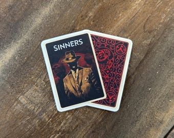 Pegatina inspirada en la baraja de cartas de HHN Sinners / Sinners