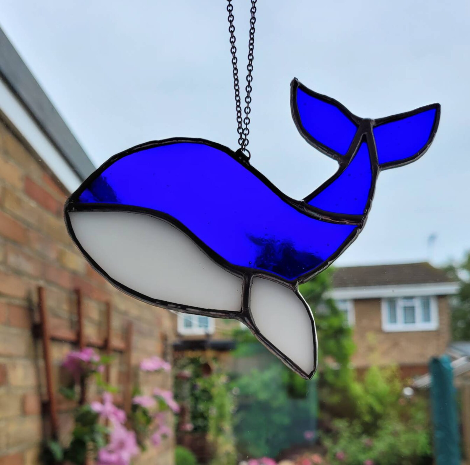 Stained Glass Whale Suncatcher Etsy