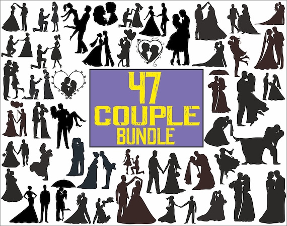Free Free 278 Wedding Couple Silhouette Svg SVG PNG EPS DXF File