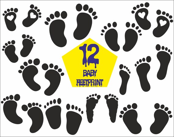 Download Baby Feetprint Svg Baby Foot Print Svg Baby Print Svg Baby Etsy