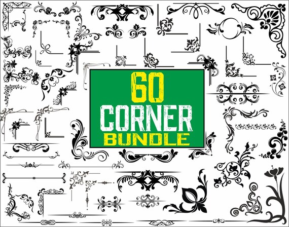 Download Corner Ornament Svg Corners Svg Ornament Svg Ornament Etsy