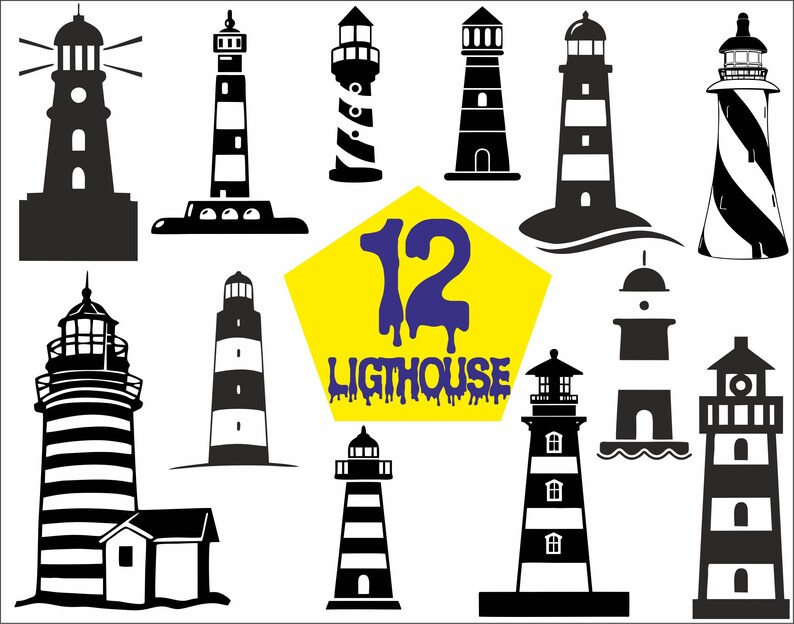 Download Lighthouse SVG Bundle Lighthouse SVG Lighthouse Clipart ...