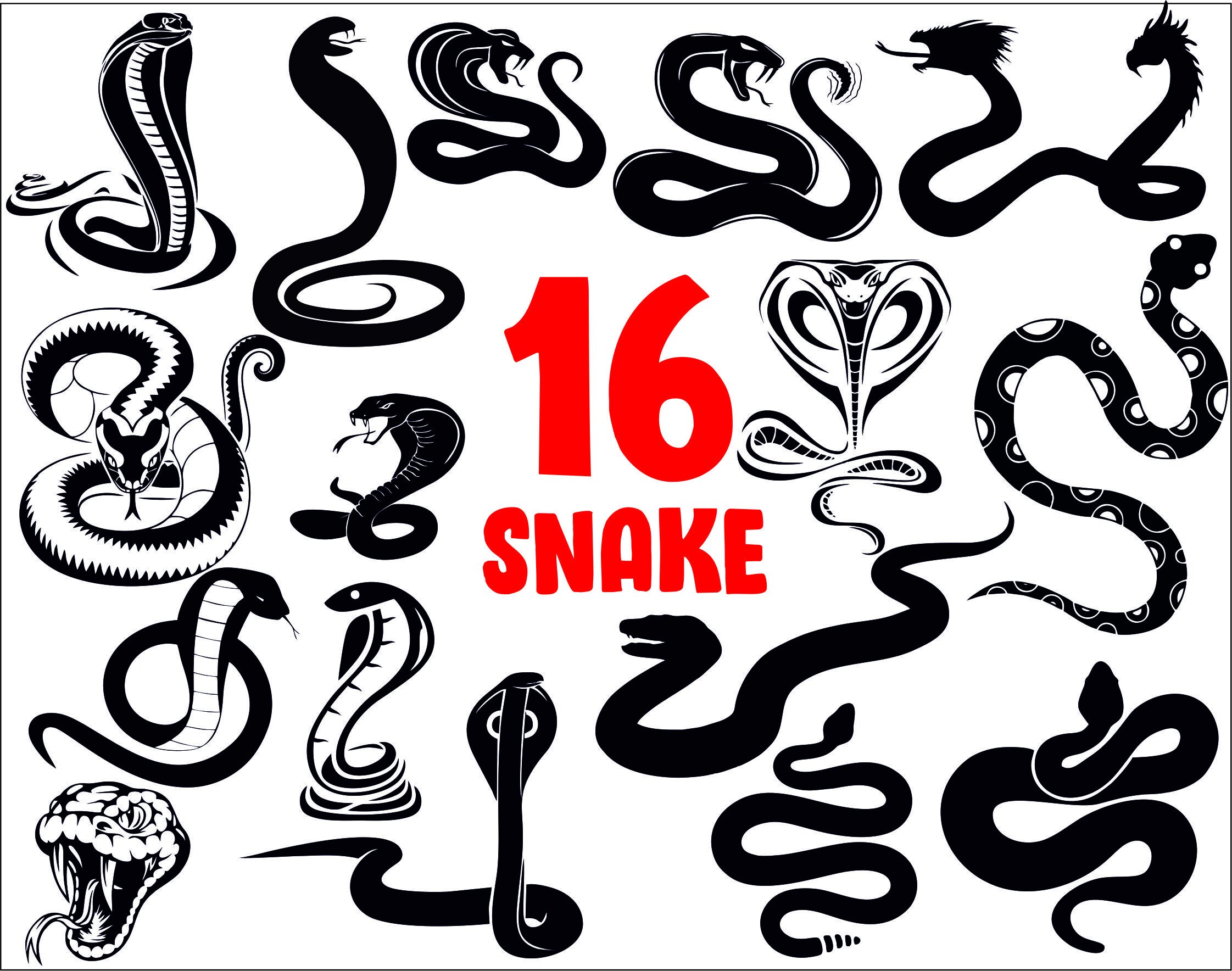 Svg Clipart Snake Svg Svg Cartoon Svg Icon Snake Cricut Svg Logo Wall ...