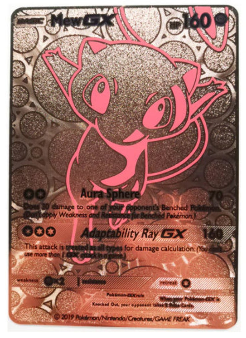 Mew GX Custom Metall Pokemon Karte | Etsy