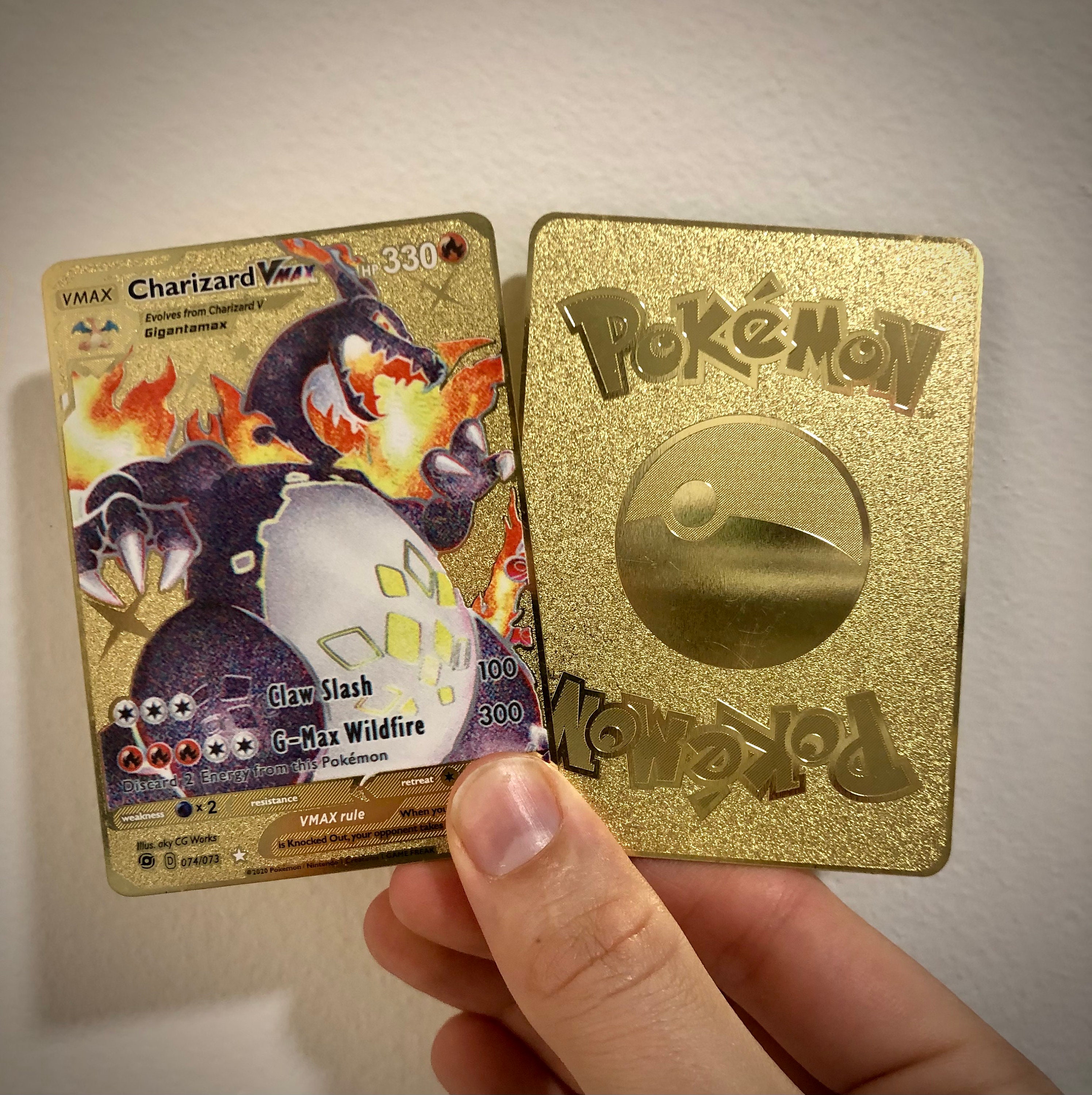 Shiny Charizard Vmax Custom Metal Pokemon Card Etsy
