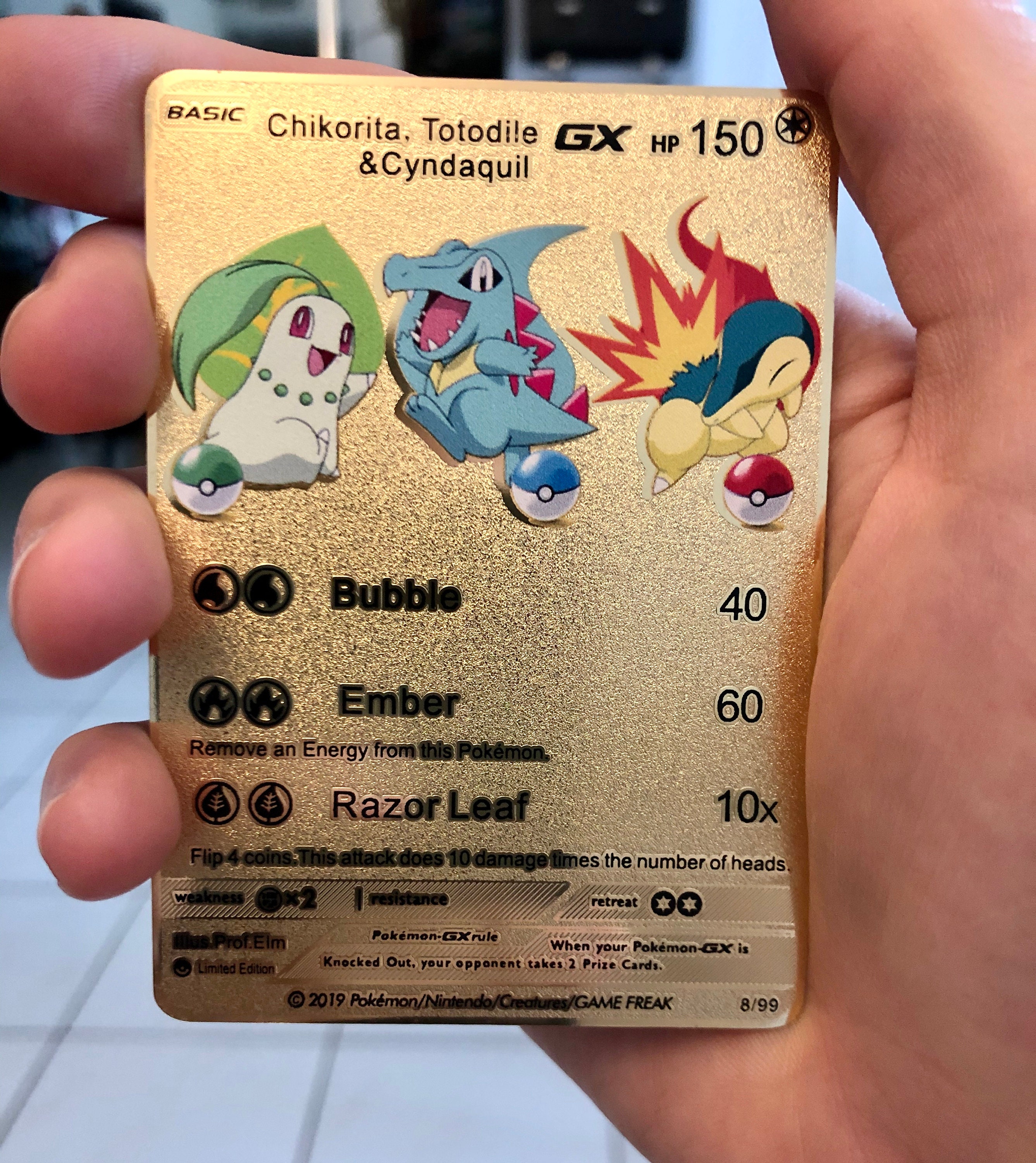 Starter Pokemon Gold Metal Pokemon Cards - Etsy