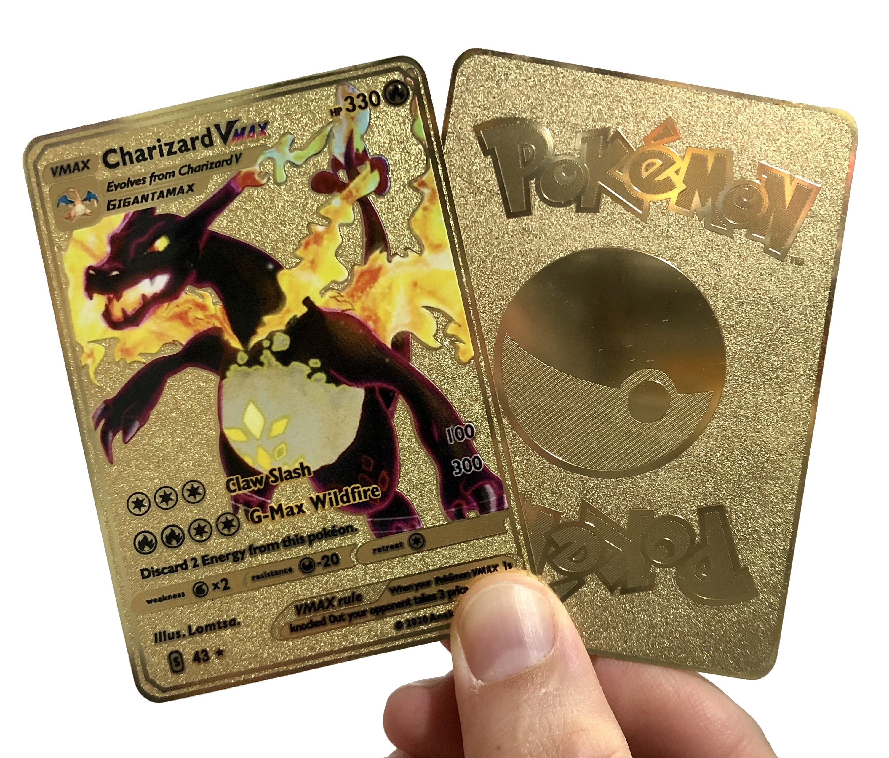 Charizard VMAX Card Custom Gold Metal Card 
