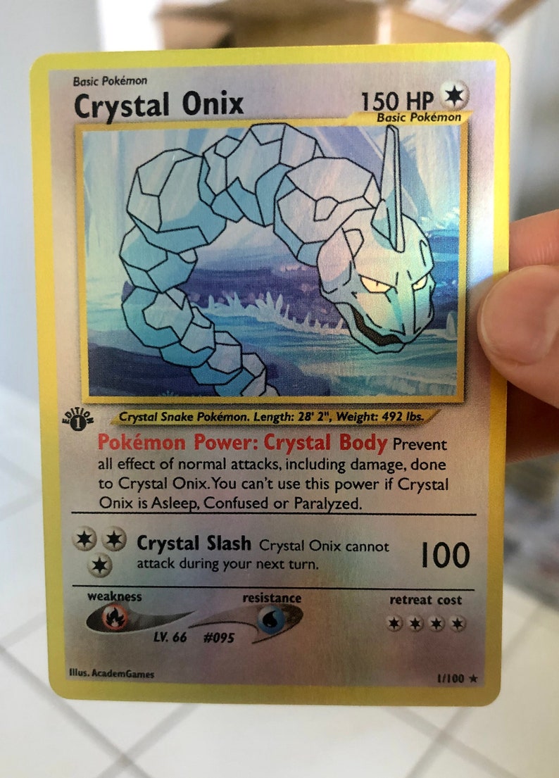 Crystal Onix Custom Orica Pokemon Card Toys Games Games Puzzles Alpinism Ee