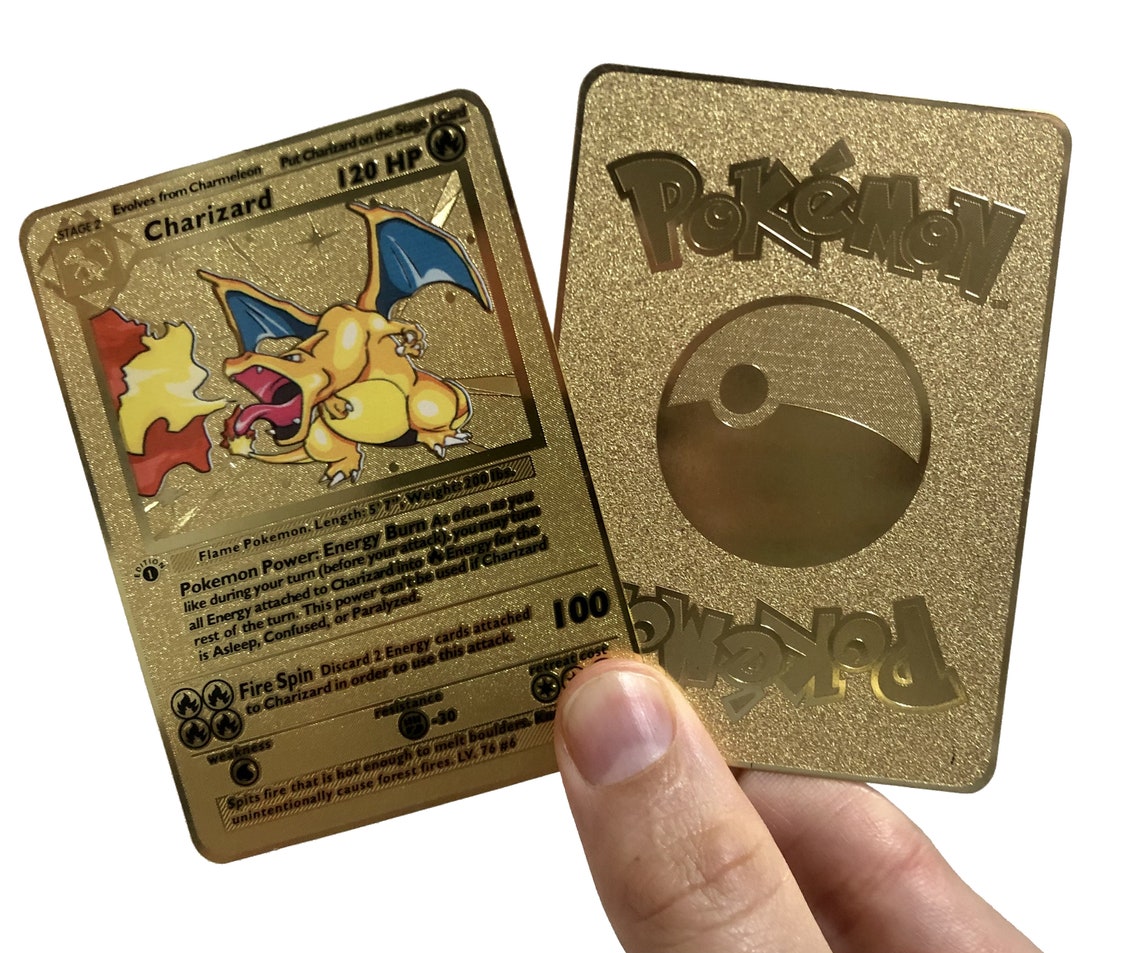Charizard Blastoise Venusaur Custom Gold Metal Pokemon Cards Etsy