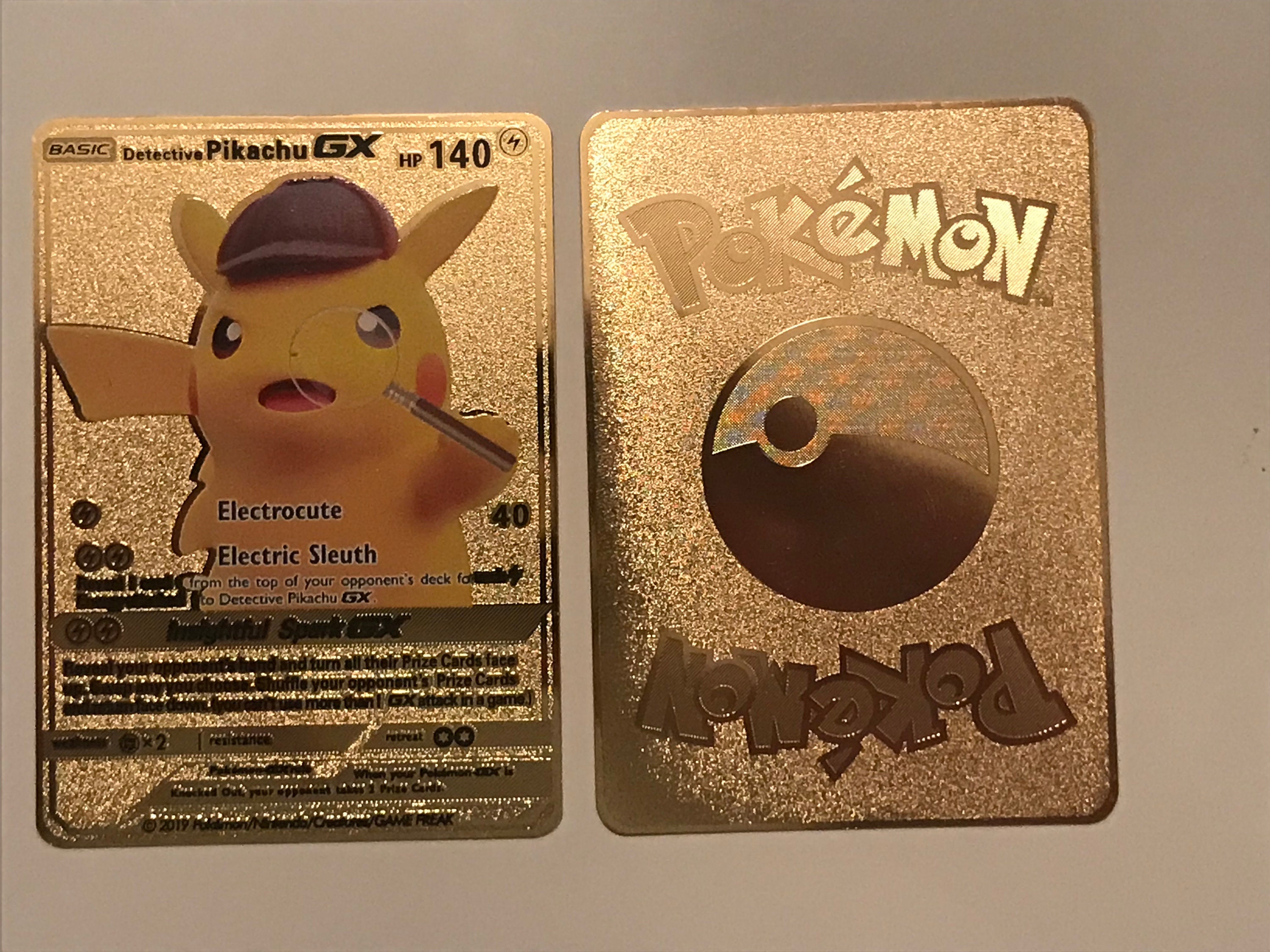 Detective Pikachu GX Full Art Custom Metal Pokemon Card - Etsy Israel