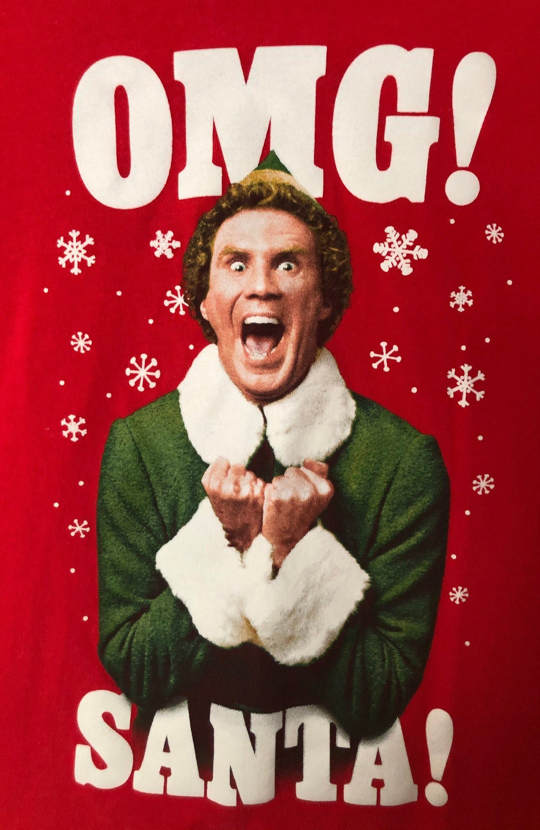 Elf: Will Ferrell OMG Santa Ripple Junction Christmas Tee Used - Etsy