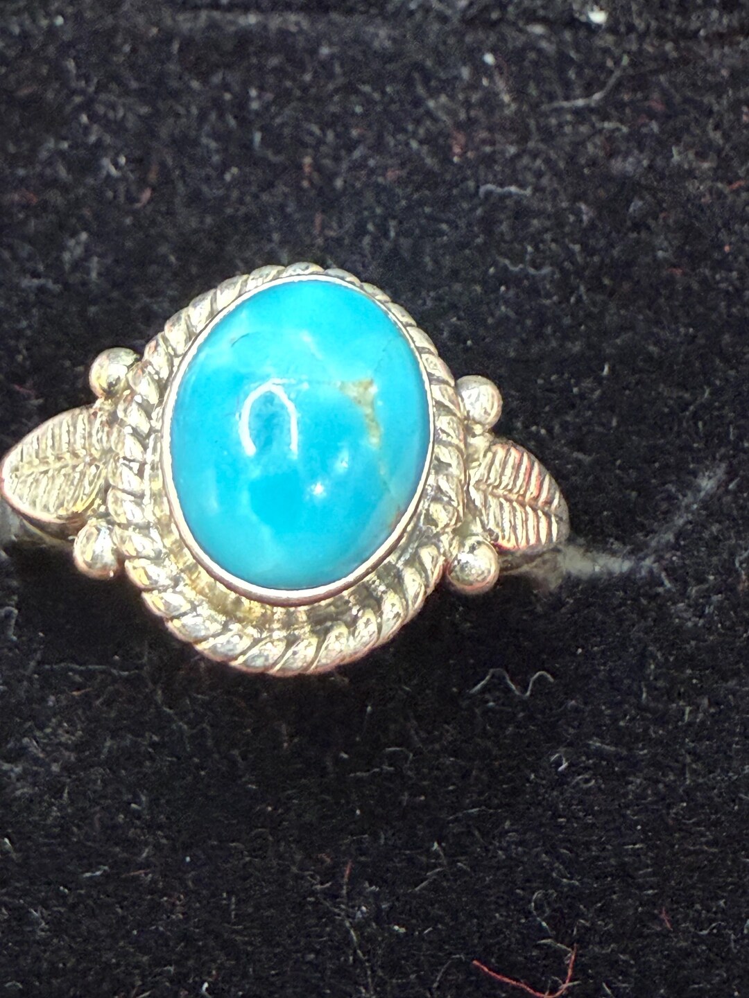 Double Sleeping Beauty Turquoise Sterling Silver Ring Size 9 - Etsy