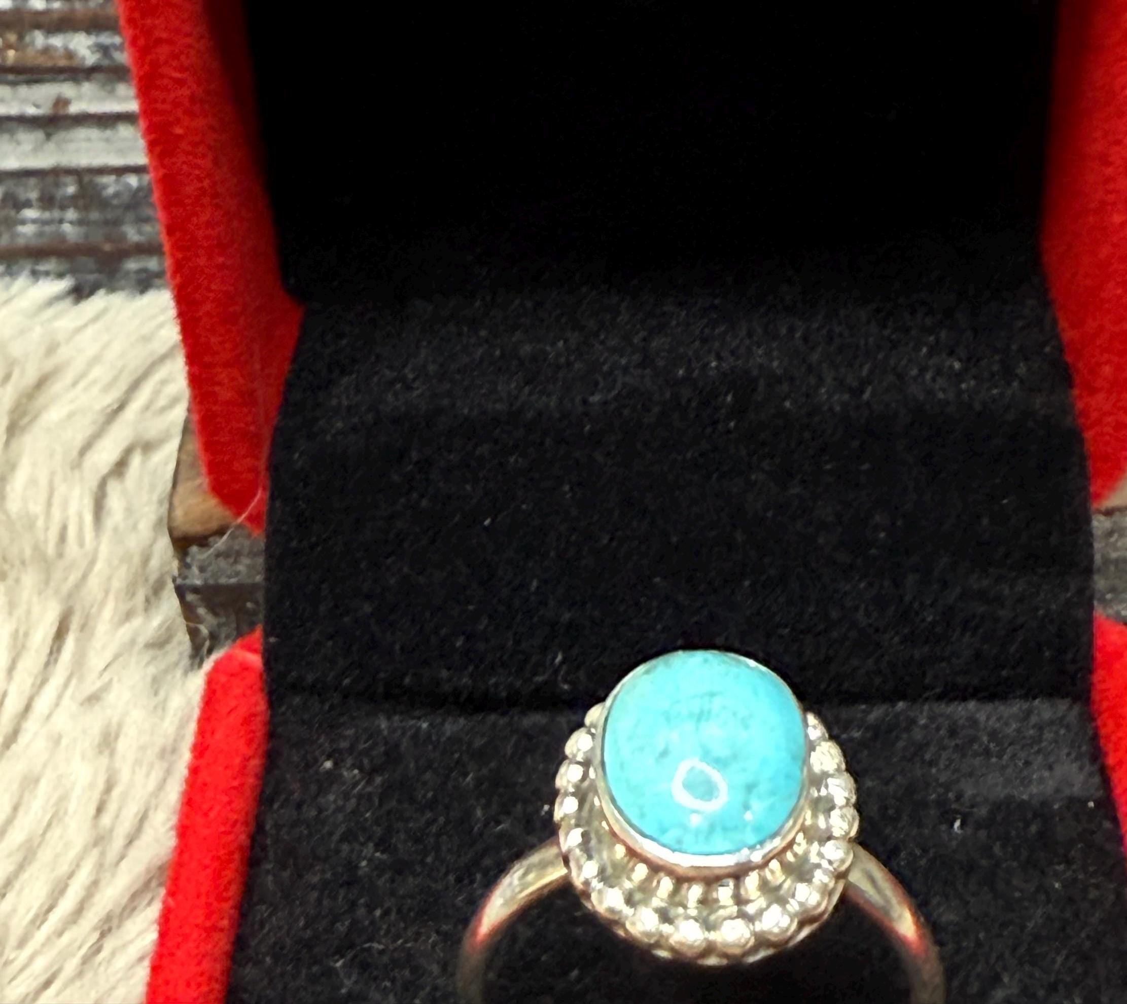 Beautiful Sleeping Beauty Turquoise Sterling Silver Ring Size 9 - Etsy