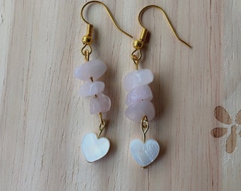 Crystal heart shaped earrings