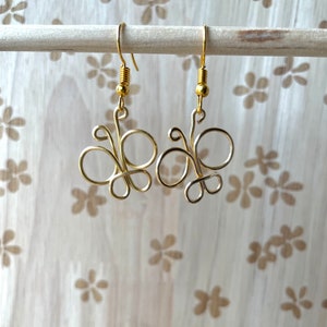 Hand made butterfly wire earrings
