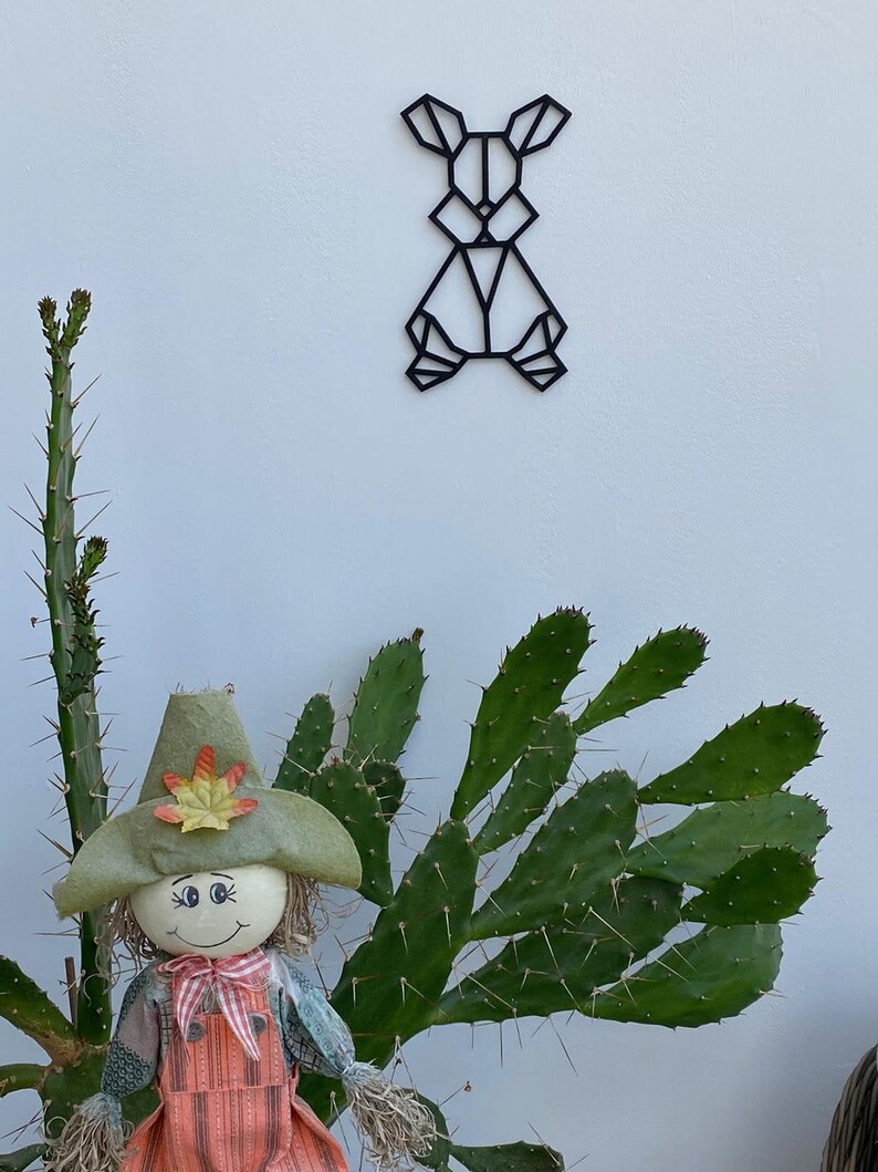 Origami Wooden Rabbit Wall Art, Children's Room Decor, Home Decor ...