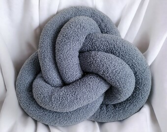 Celtic Knot Boucle Pillow, Cozy Home Decor, Made in USA