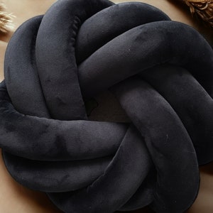 Knot pillow in Spiral shape is 15 x 15 x 4 inches, Plush soft Decorative Flat Knot Cushion