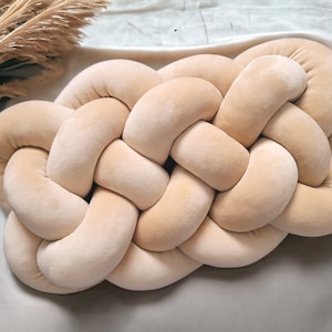 Cloud Knot Pillow - Plush Decorative Knot Cushion, Nursery Decor