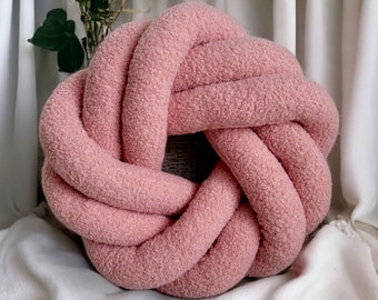 Boucle Knot Pillow, Spiral Ball, Teddy Cloth Accent Decor