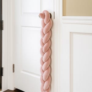 Custom size Braided Door or Window Draft and Noise Stopper, Protects bumping door handle into Walls & Glass from scratches, Snake cushion