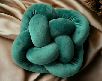 Handmade Minky Plush Knot Pillow, USA Crafted Decorative Cushion, SÜF Products