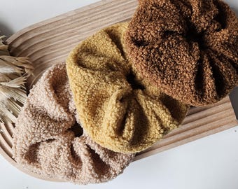 Boucle Jumbo Hair Scrunchie, Soft Hair Tie, Large Size