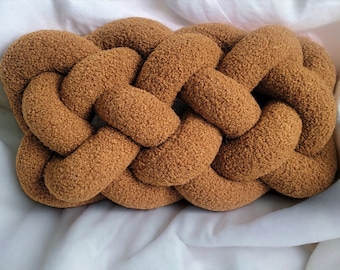 Boucle Knot Pillow, Little Cloud Shape, Boho Decor