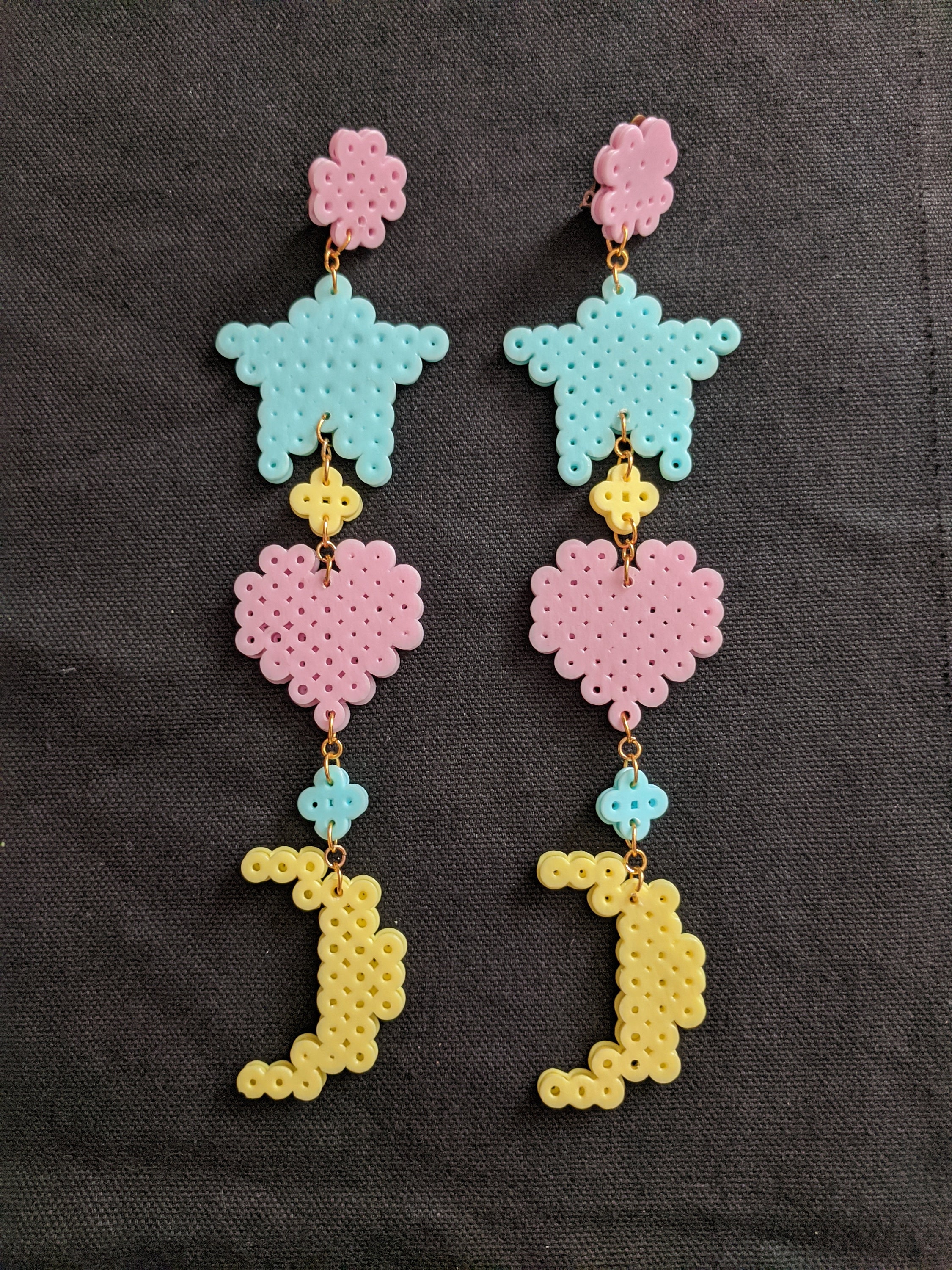 Pastel Melty Bead Earrings Etsy
