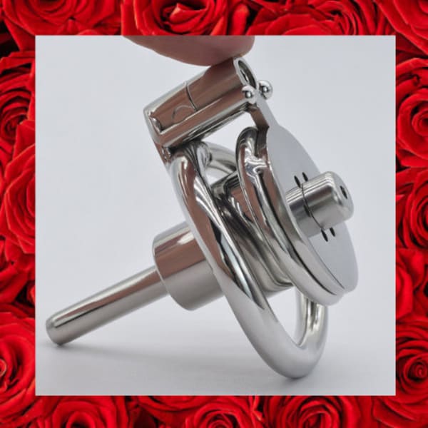 Chastity Cage Stainless Steel/Adult Sex Toy For Men/Negative Cock Cage/Chastity Device With Catheter