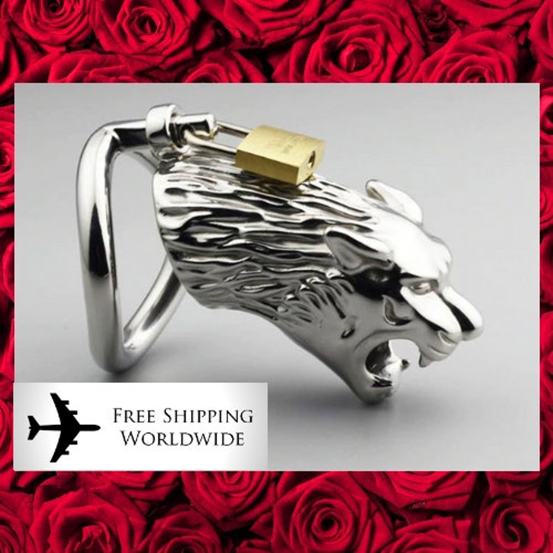 Men Chastity Cage Wolf Stainless Steel Sex Toy Adult Penis