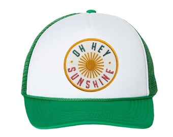 Gorra de camionero infantil Sunshine Patch – Gorra snapback bordada para jóvenes